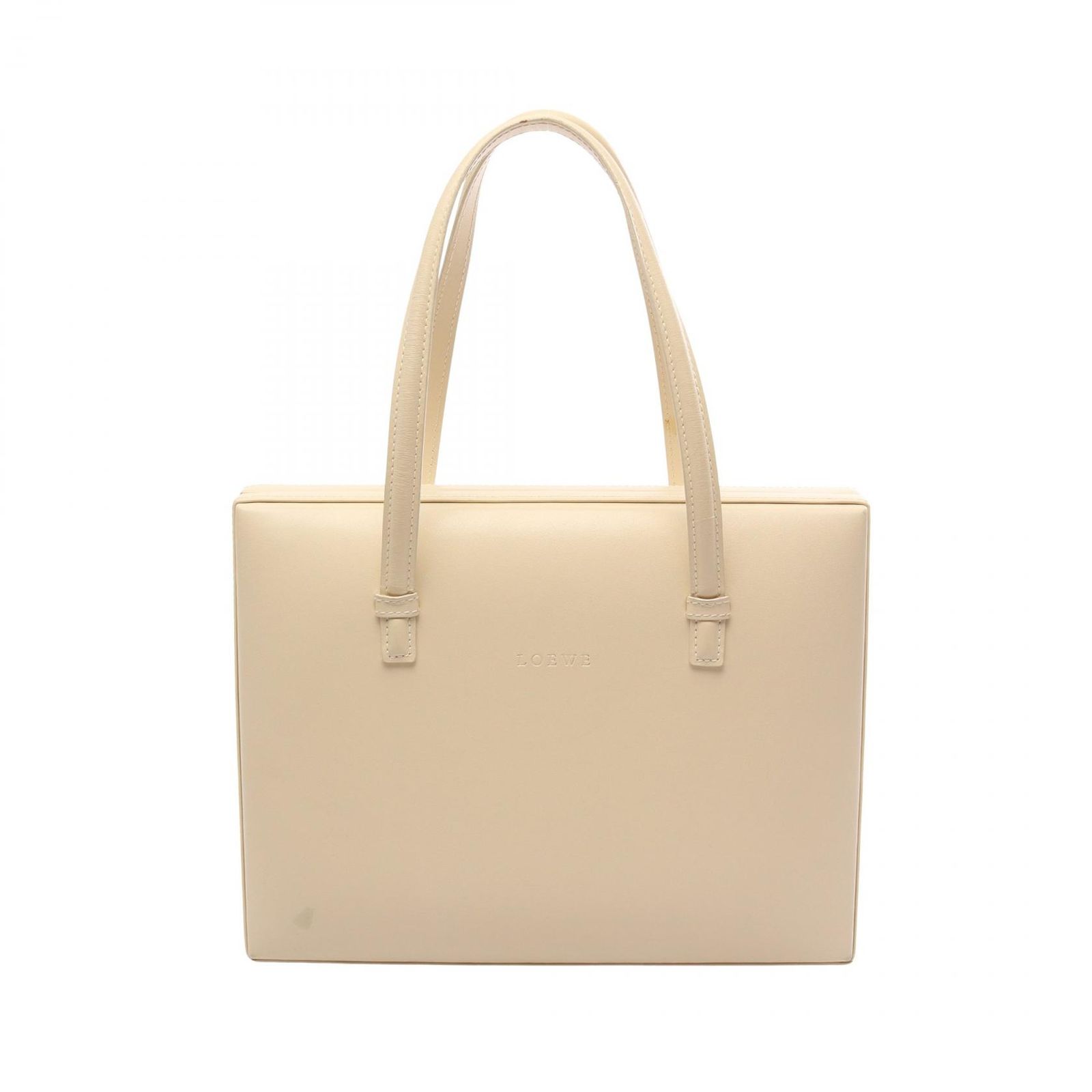 ロエベ LOEWE ハンドバッグ アイボリー レザー ハンドバッグ レディース Used B