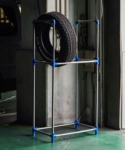 GORDON MILLER ステンレスタイヤラック 4本収納 Lサイズ タイヤ幅:約290mm以下 ブルー 1557819Ju