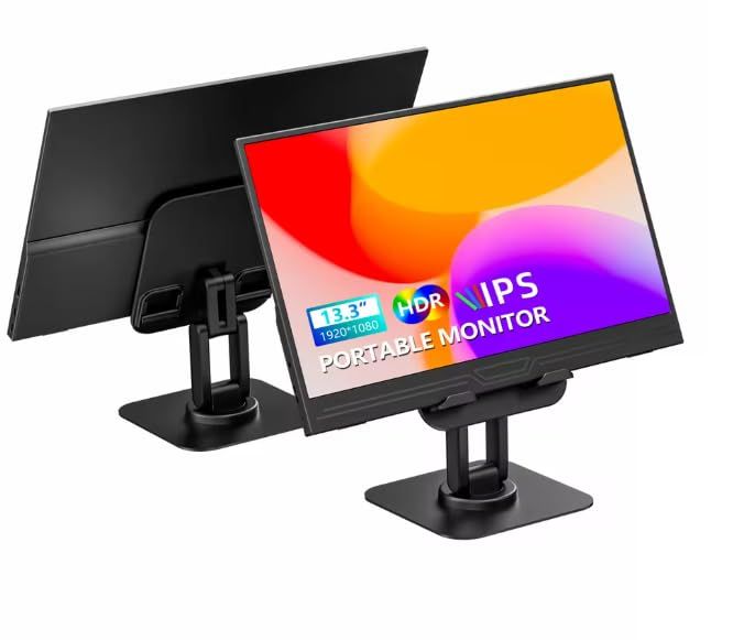 Veout 13.3インチ 1080p ポータブルモニター 超薄軽量 HDR対応 旅行用小型HDMIディスプレイ スマートカバー付き ノートPC/Mac/スマホ/Xbox/Switch/PS4対応Ju 13,530円