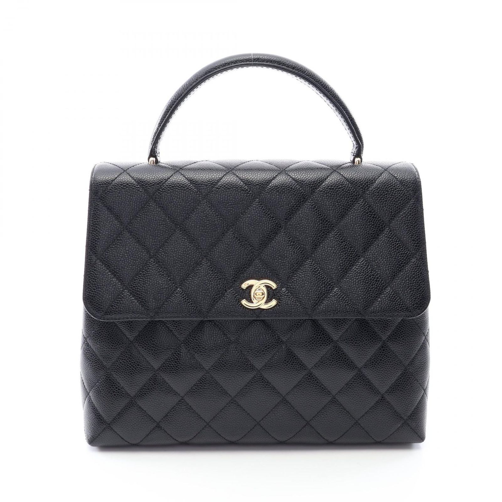 シャネル CHANEL ハンドバッグ マトラッセ A12397 ブラック キャビアスキン(グレインドカーフ) マトラッセ トップハンドバッグ レディース Used A