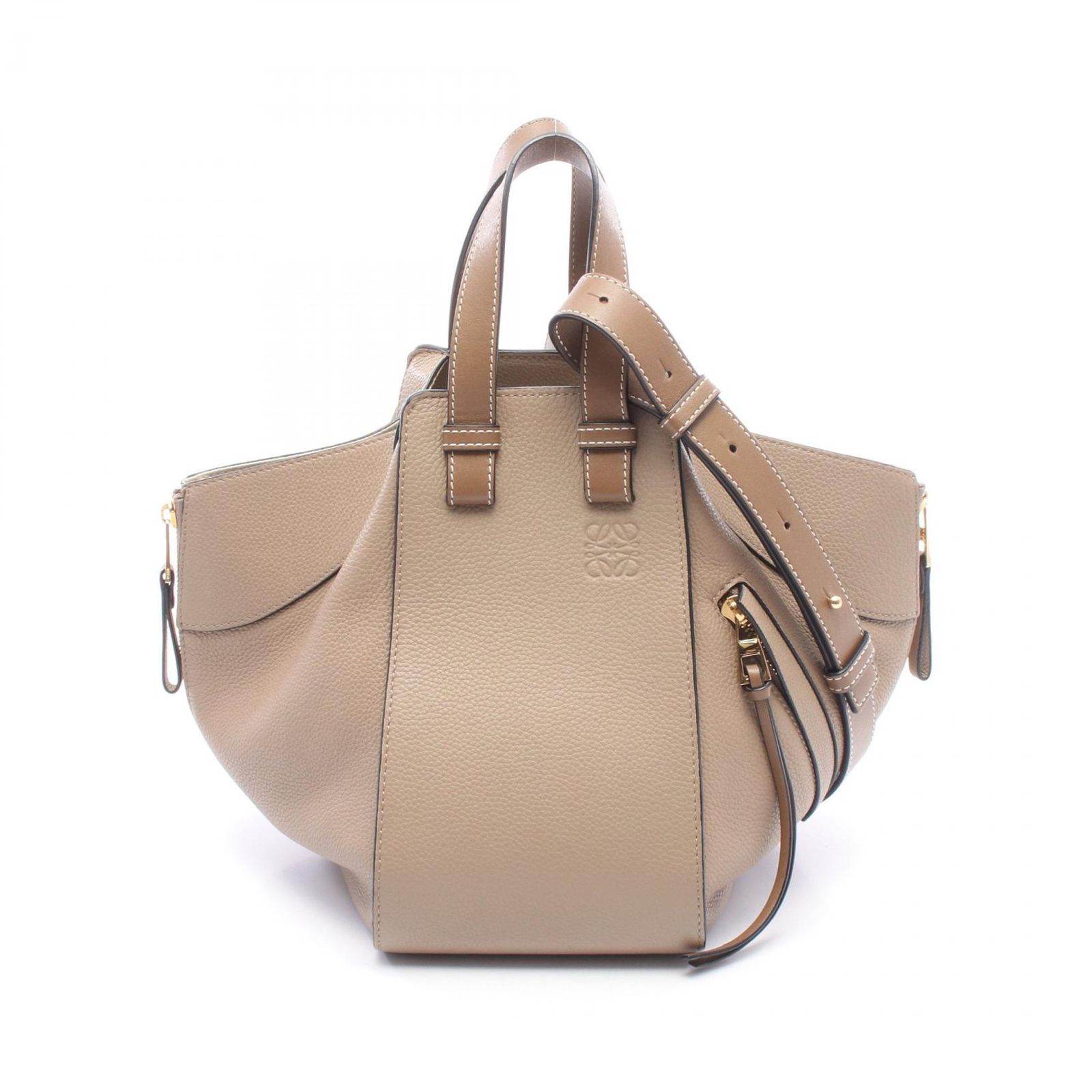 ロエベ LOEWE ハンドバッグ HAMMOCK SMALL ハンモック スモール グレージュ レザー ハンモック スモール レディース Used A
