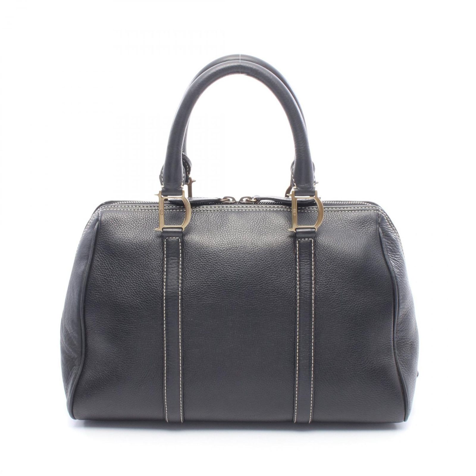 ディオール Dior ボストンバッグ ヴィンテージ ブラック レザー ヴィンテージ ボストンバッグ レディース Used B