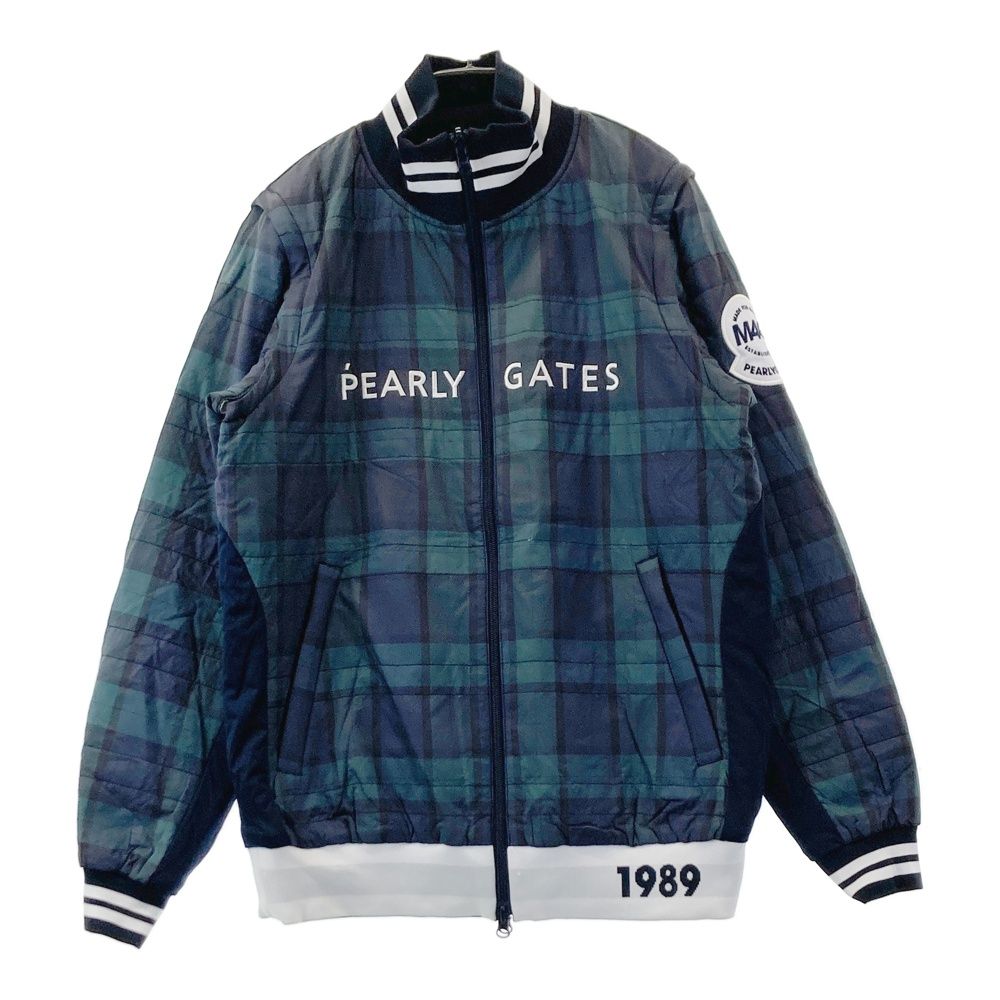 サイズ：1 PEARLY GATES パーリーゲイツ 2WAY リバーシブル 長袖中綿ジャケット チェック柄 グリーン系 [240101622432] ゴルフウェア レディース ストスト