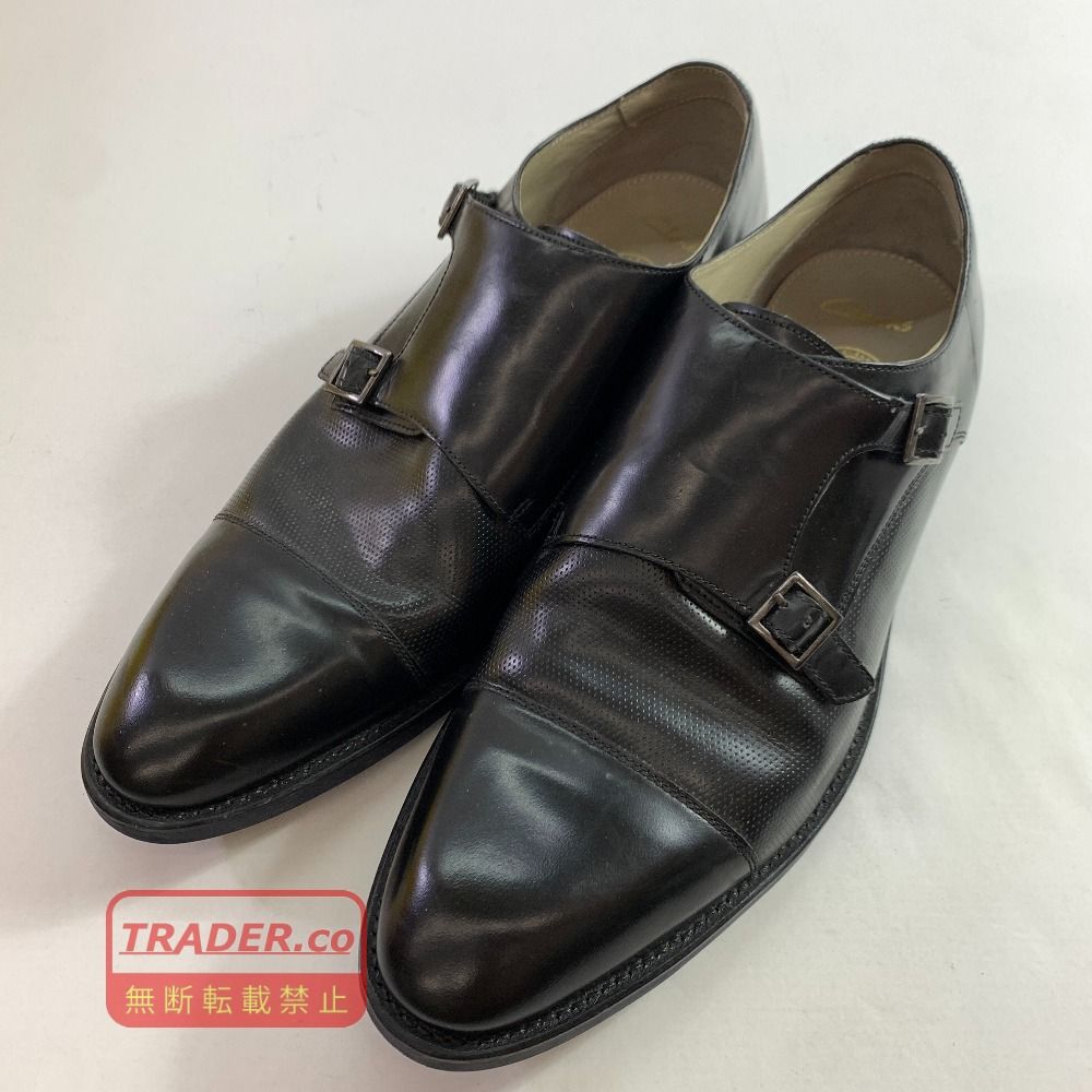 04w7342▽※【中古】クラークス Clarks スウィンリーモンク 261197877 ブラックシューズ フォーマルシューズ 28cm【八王子店】