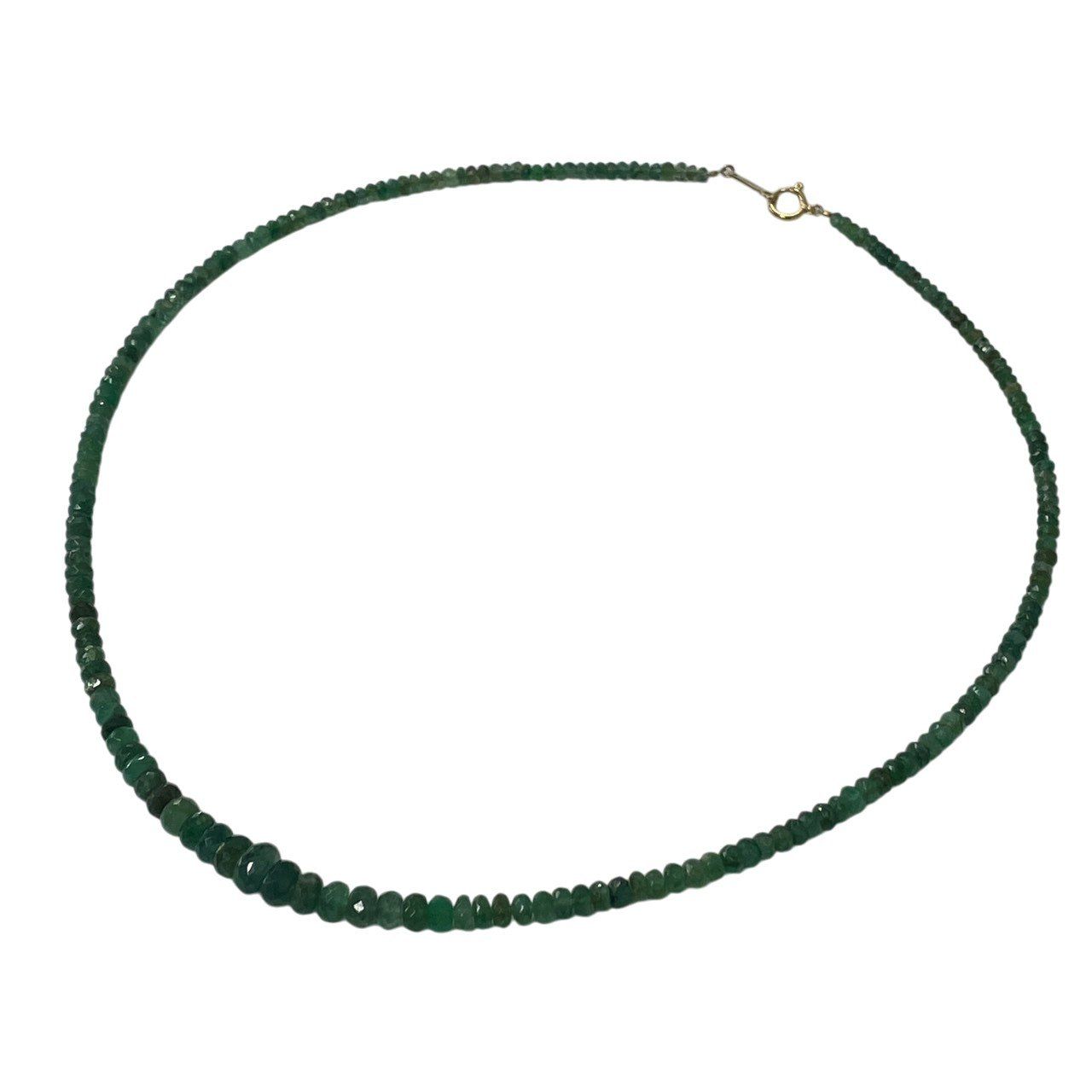 美品/エメラルド/ビーズ/K18/ネックレス/総重量8.8ｇ/約40ct/レディース/RS2151