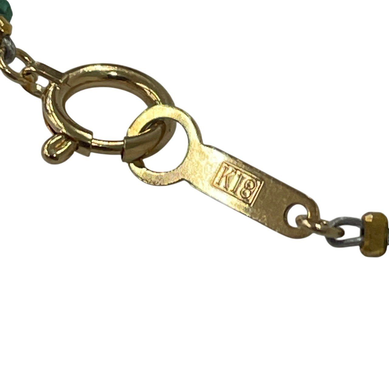 美品/エメラルド/ビーズ/K18/ネックレス/総重量8.8g/約40ct/レディース/RS2151 美品/エメラルド/ビーズ/K18/ネックレス/総重量8.8g/約40ct/レディース/RS2151