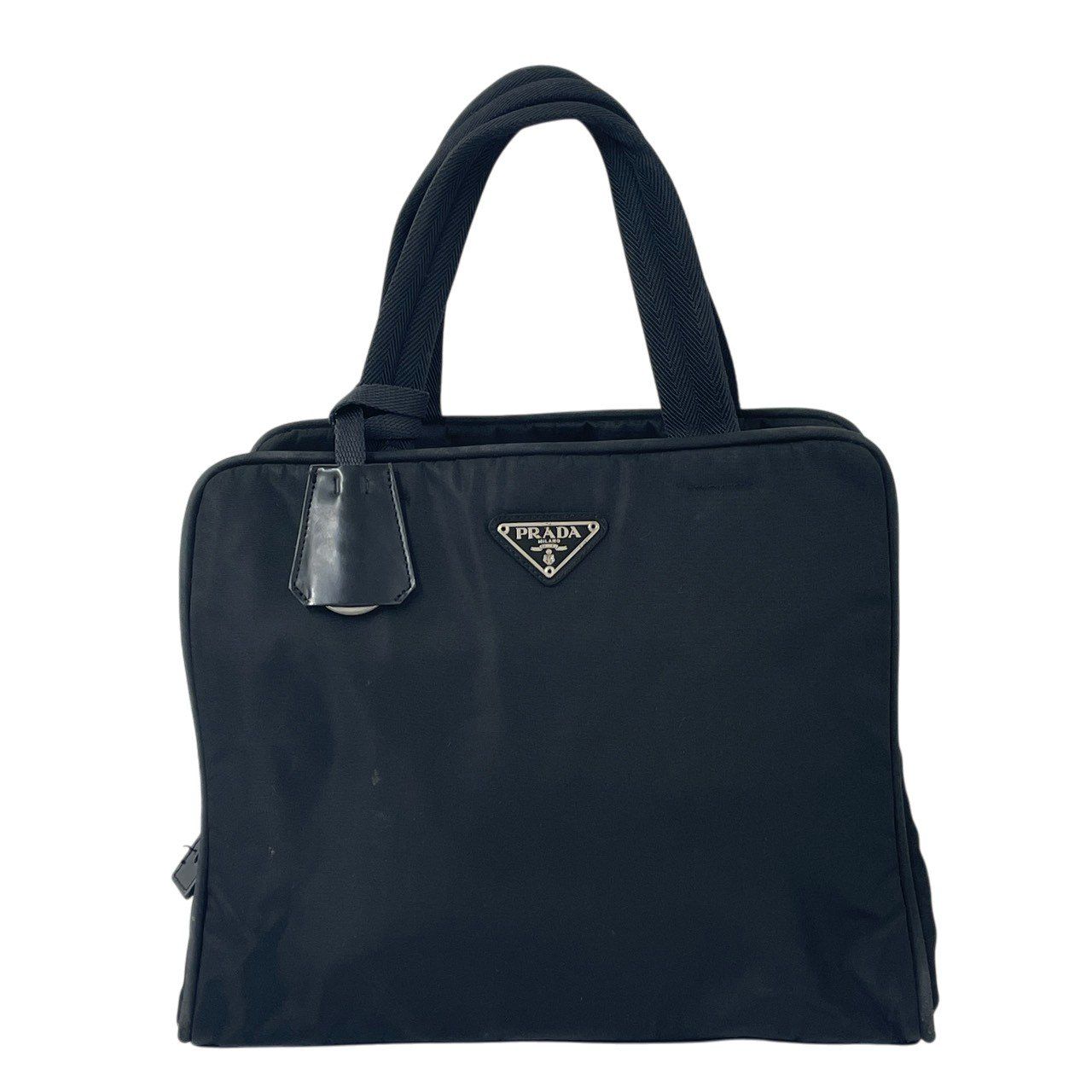 PRADA プラダ　トートバッグ　 ナイロン　ブラック　南京錠　A4 黒 PRADA/プラダ/ナイロン/トート/ミニトート/南京錠/ブラック/破損個所