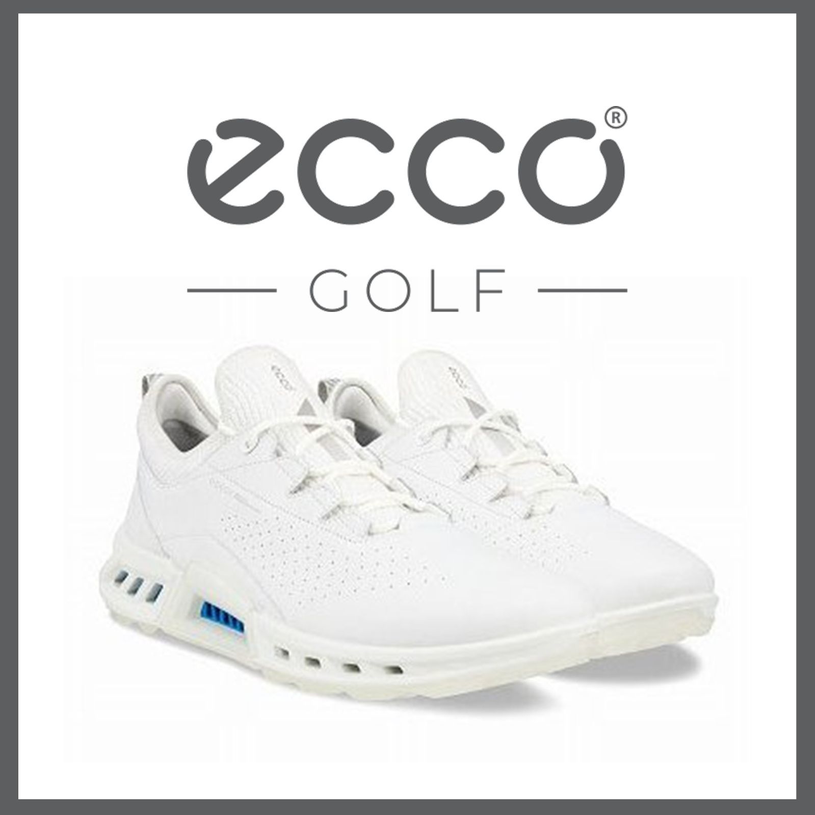 新品 未使用 エコーゴルフ バイオムC4 ゴルフシューズ ホワイト 25.5cm【ECCO】スパイクレス レザーシューズ