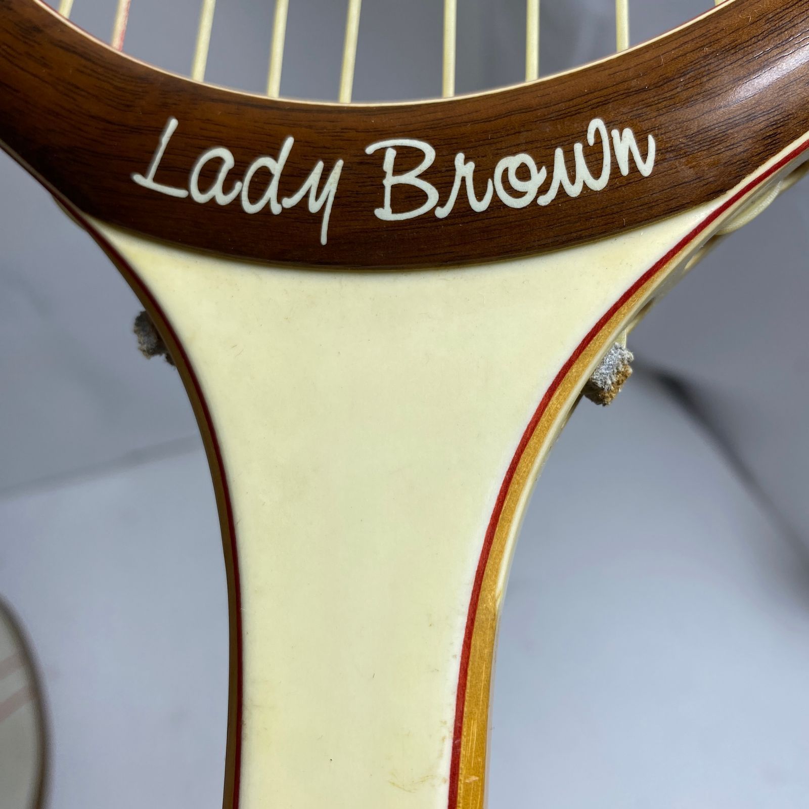☆062729☆Kawasaki カワサキ 木製テニスラケット LADY BROWN レディー