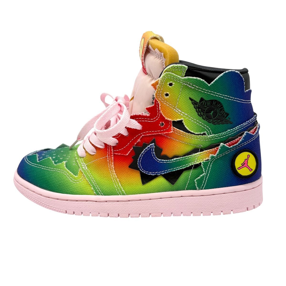 ♪4540 J・バルヴィン × ナイキ スニーカー DC3481-900 エアジョーダン1 ハイ OG レインボー 25cm 中古 J Balvin × Nike Air Jordan 1 High OG Rainbow