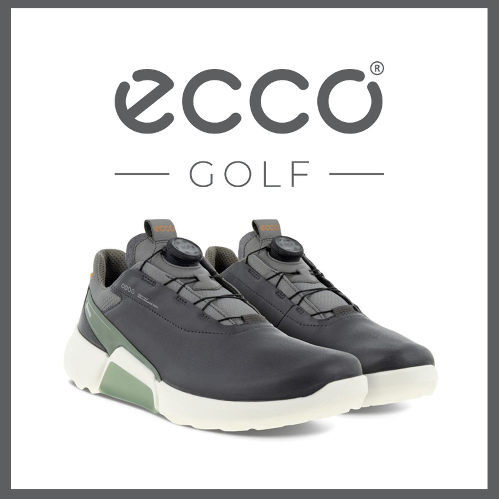 新品 未使用 エコーゴルフ バイオムH4 BOA ゴルフシューズ グレー 26.5cm【ECCO】スパイクレス レザーシューズ