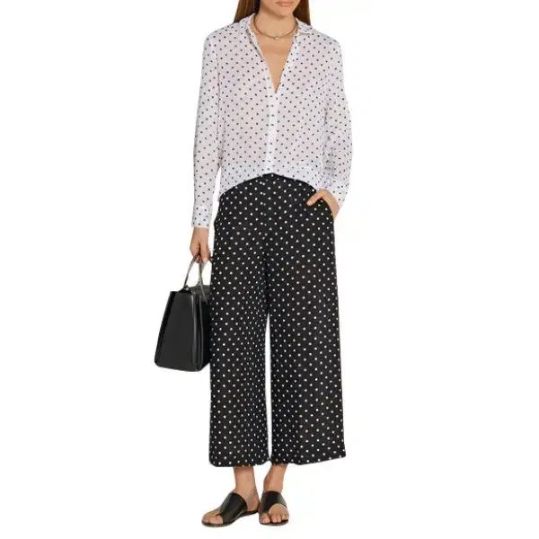 新品 S Theory セオリー シルク ドット ブラウス シャツ