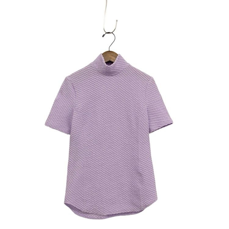 2025SS Mame Kurogouchi マメクロゴウチ Shirring Jersey Jacquard High Neck Top 天竺ジャカードハイネックトップス 2 MM25SS-JS027