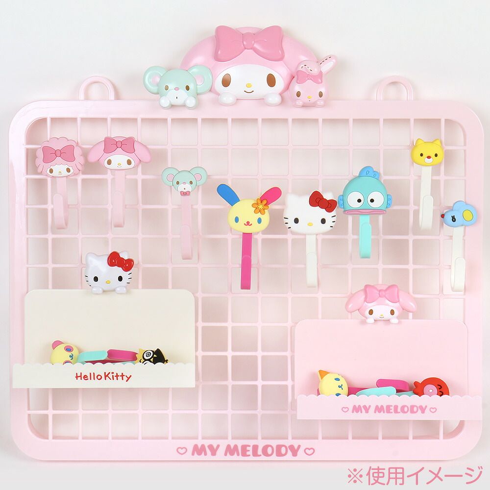 マイメロディ メッシュパネル ワイヤーネット インテリア 収納 飾り