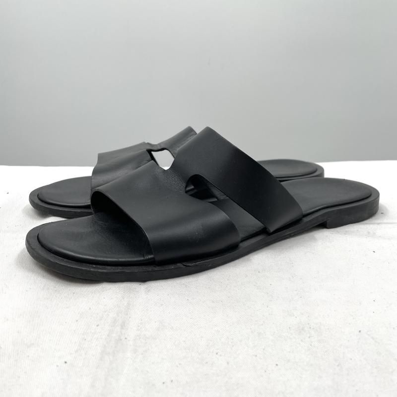 中古】L/UCCA レザーサンダル サイズ44 ブラック ルッカ[17] - メルカリ