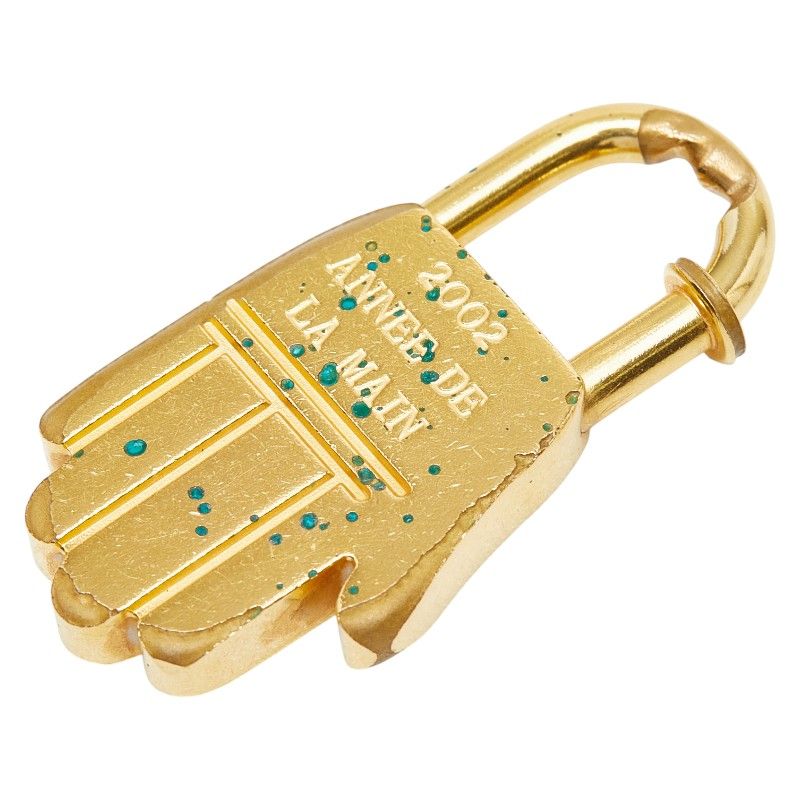 エルメス ハンド モチーフ 2002年限定 ANNEE DE LA MAIN カデナ ゴールド メッキ レディース HERMES【1-0254666】