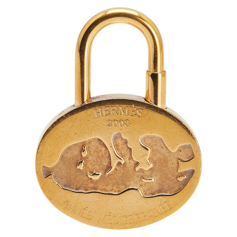 エルメス 地中海 2003年 カデナ キーホルダー チャーム ゴールド メッキ レディース HERMES【1-0229763】