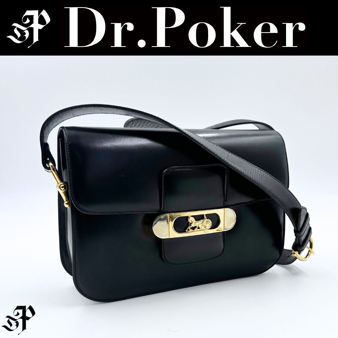 美品】セリーヌ 馬車金具 レザー ショルダーバッグ - メルカリ