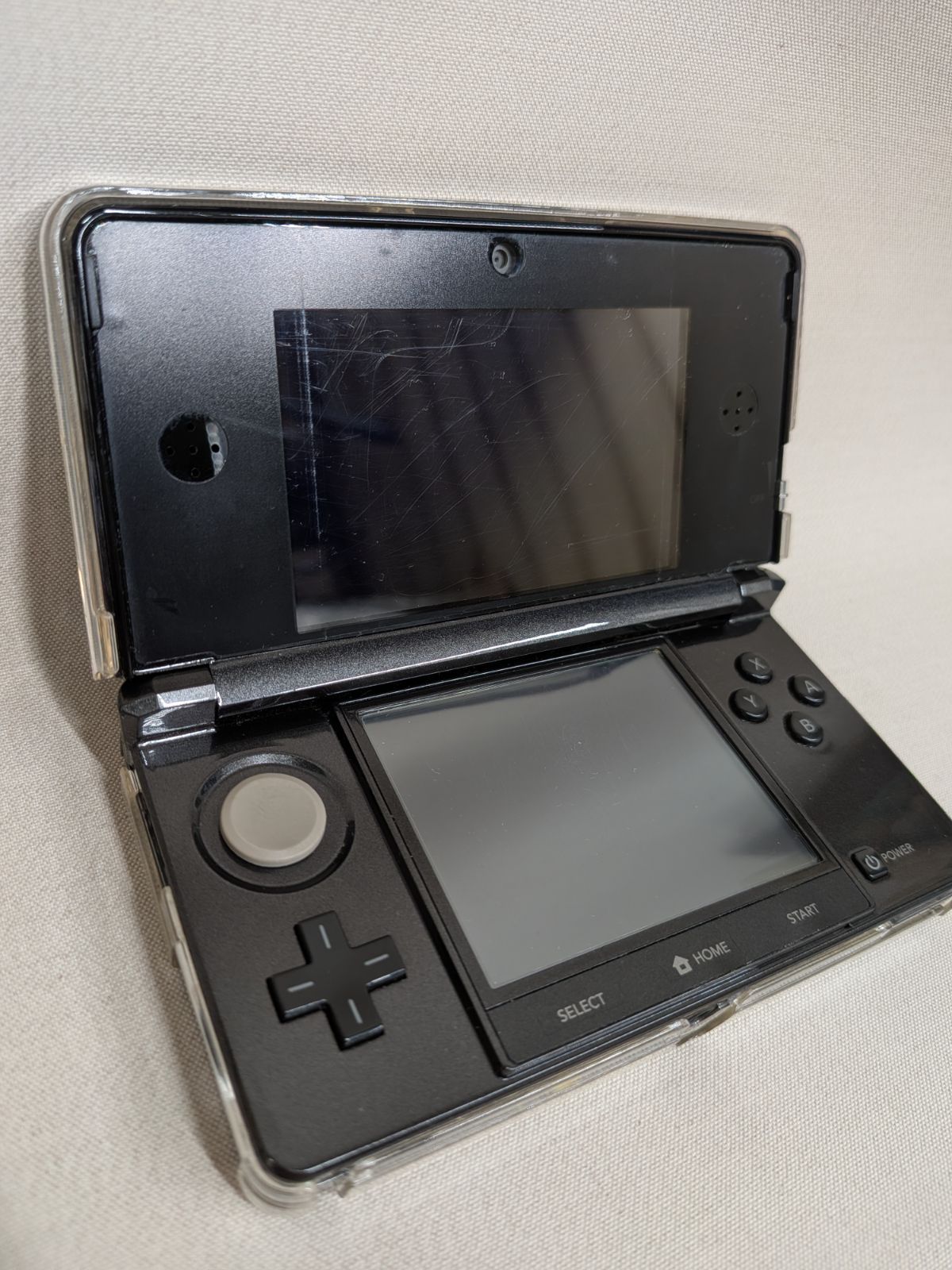 【動作確認済】ニンテンドー3DS 本体 ブラック マリオカバー付き
