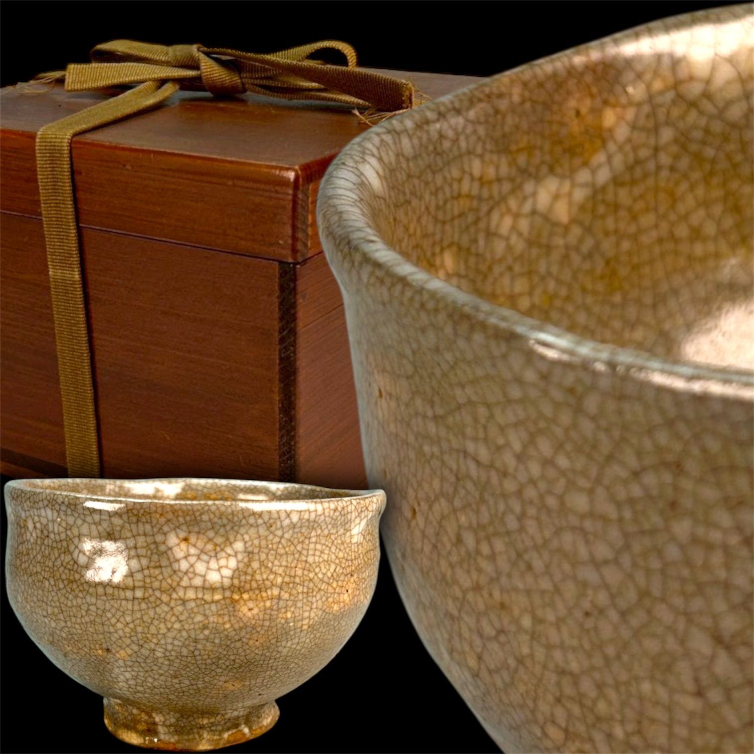 【幽玄】萩焼 時代 古萩茶碗 箱付 茶道具 煎茶道具 茶器 抹茶碗 和食器 日本美術 美品 10,800円