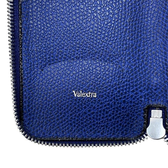 ヴァレクストラ 6連 キーケース ネイビーブルー 紺色 美品 レザー 中古
