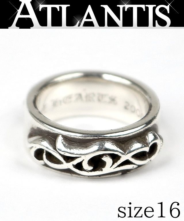 CHROME HEARTS 新宿店 クロムハーツ ダブル ヴァイン リング 指輪 メンズ シルバー SV925 約16号 31598