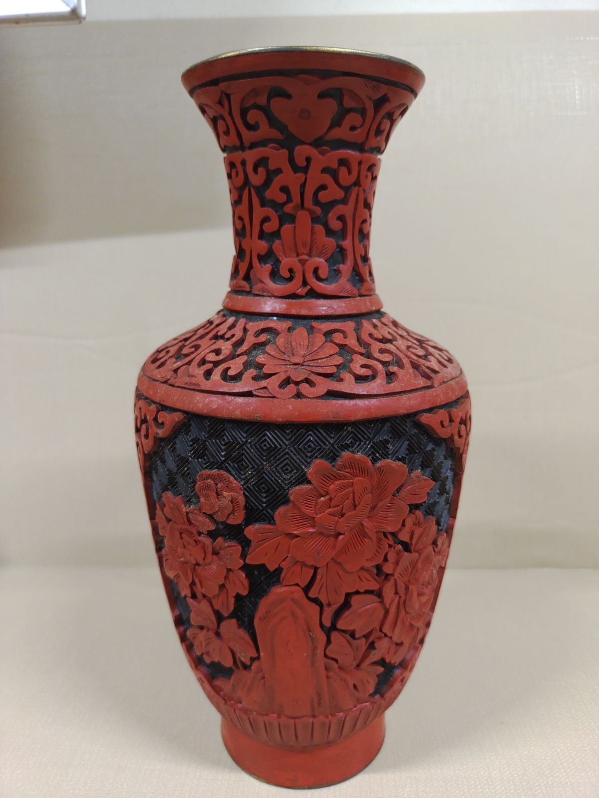 中国　古七宝　剔紅　堆朱　花文瓶　U　R6247 堆朱花瓶』MCZ-05-1A_20260715_kg_M1549 - メルカリ