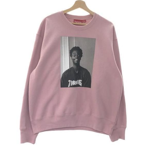 【中古】Supreme × Thrasher Crewneck スウェット M ピンク シュプリーム スラッシャー[10]