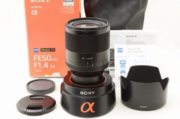 ☆良品☆ Sony ソニー Zeiss Planar T＊ FE 50mm F1.4 ZA SEL50F14Z 元箱 付属品 ♯26071004