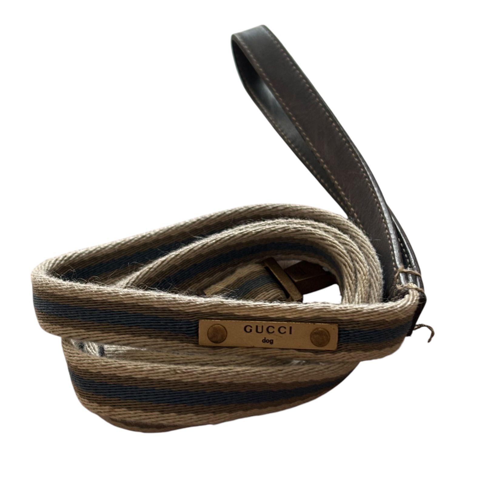 RE387 GUCCI グッチ ドッグ 首輪 リード セット 犬用 ペット用品