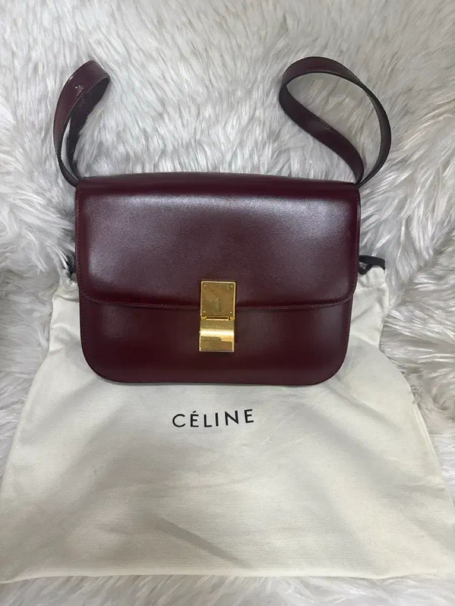Celine セリーヌ Classic ボックス バッグ バーガンディ