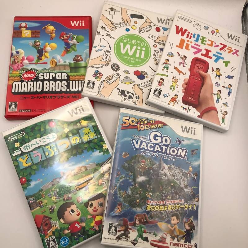 タ Wii ゲームソフト 5点詰め合わせセット 説明書付き まと目売り New