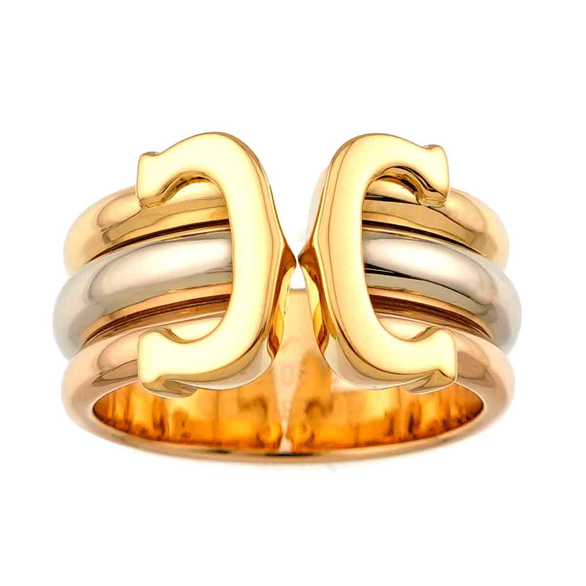 カルティエ Cartier C2 #50 リング K18 YG WG PG スリーカラー スリー