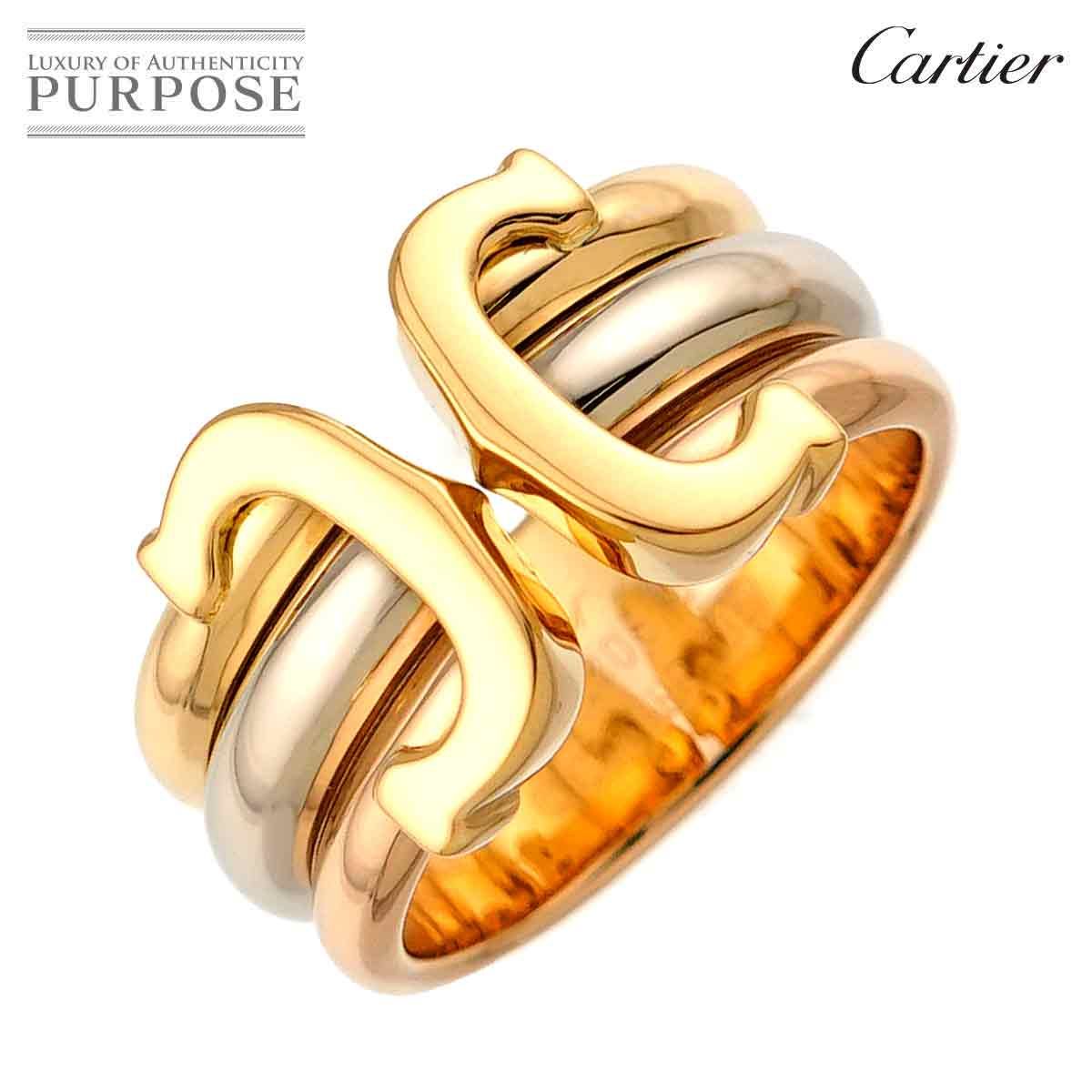 カルティエ Cartier C2 #50 リング K18 YG WG PG スリーカラー スリー