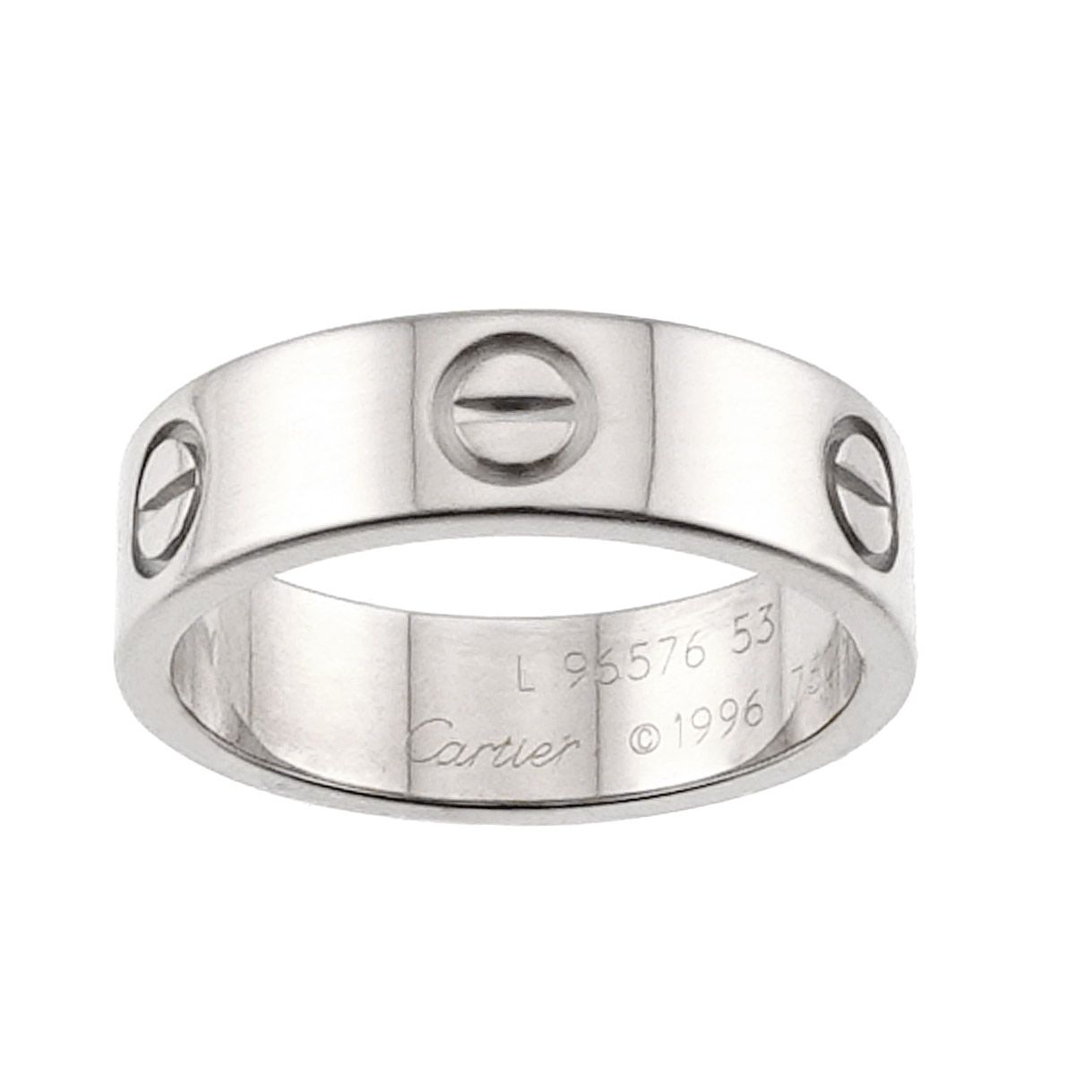 カルティエ Cartier ラブ クラシック #53 リング K18 WG ホワイト