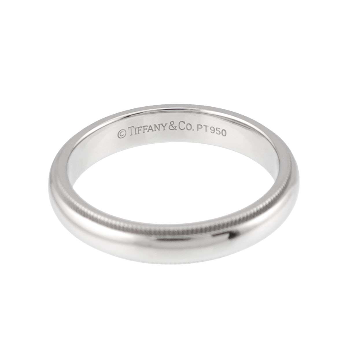 ティファニー TIFFANY&CO. ミルグレイン 20号 リング 幅4mm Pt プラチナ 指輪 トゥギャザー Milgrain Ring 90331629