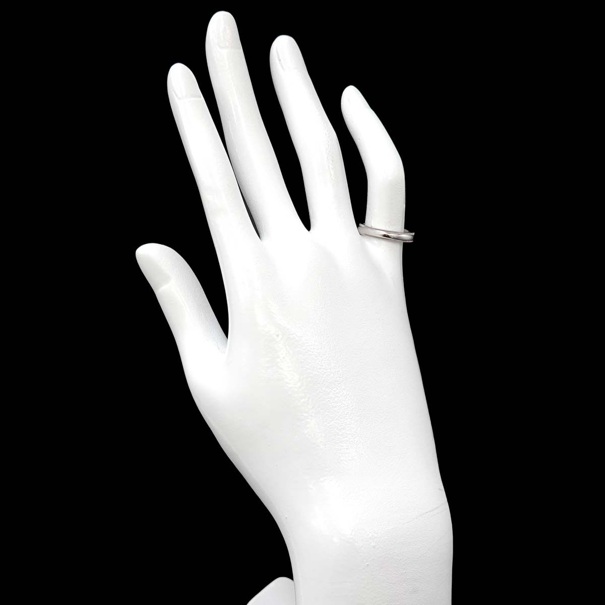 ティファニー TIFFANY&CO. ミルグレイン 20号 リング 幅4mm Pt プラチナ 指輪 トゥギャザー Milgrain Ring 90331629
