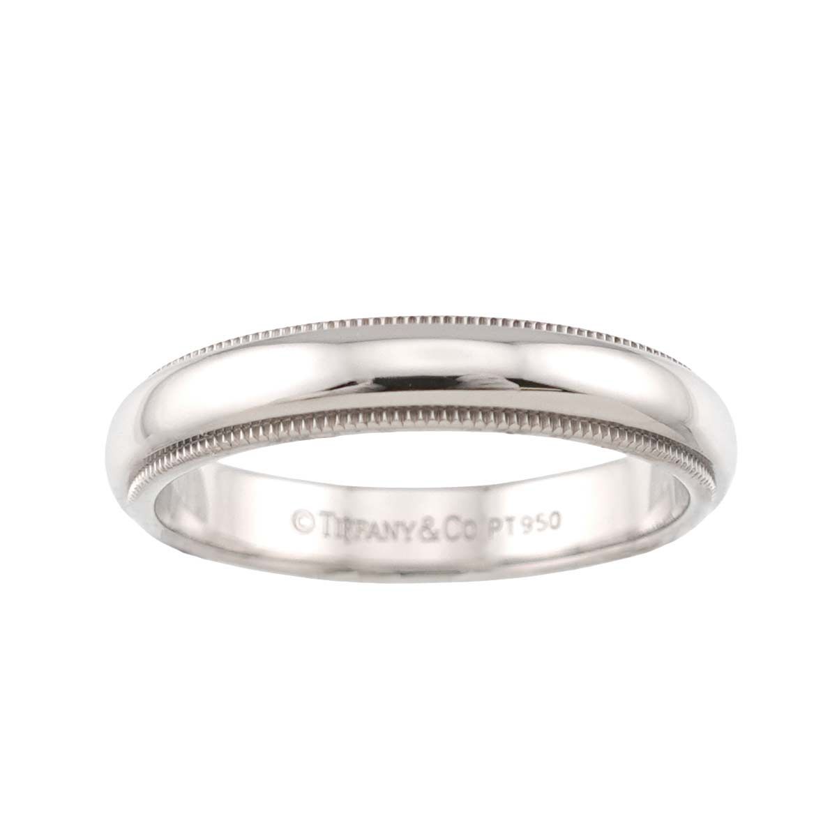 ティファニー TIFFANY&CO. ミルグレイン 20号 リング 幅4mm Pt プラチナ 指輪 トゥギャザー Milgrain Ring 90331629