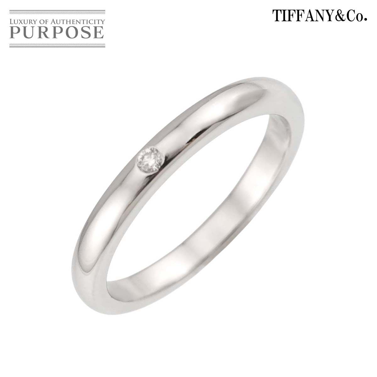 ティファニー TIFFANY&Co. スタッキング バンド 13号 リング ダイヤ 1P Pt プラチナ 指輪 Stacking Ring 90331645 43,200円