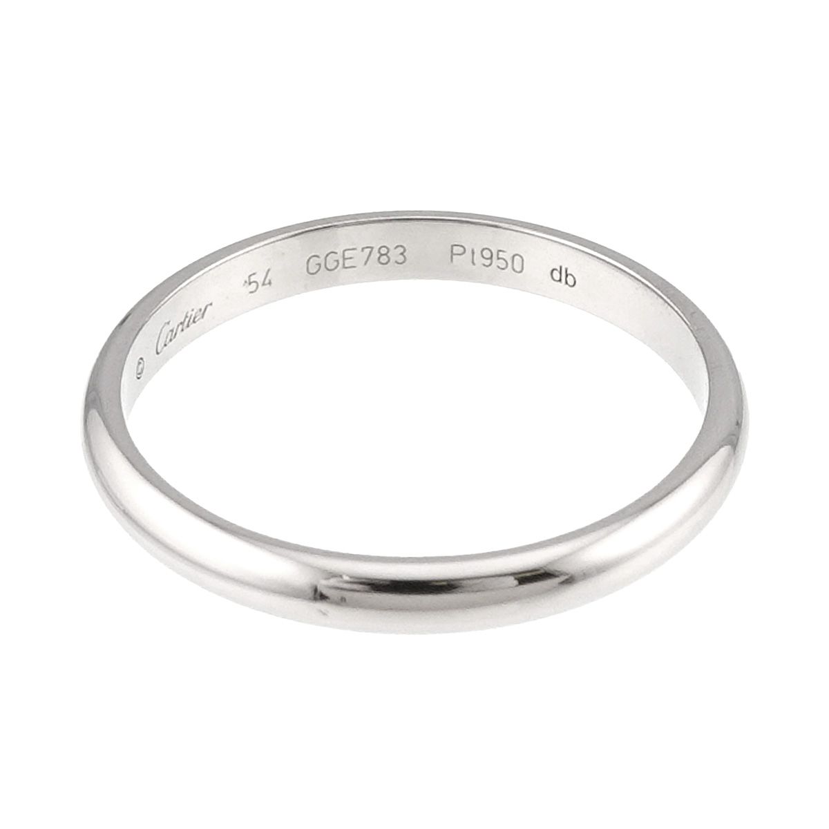 カルティエ Cartier 1895 クラシック #54 リング 幅2.5mm Pt プラチナ