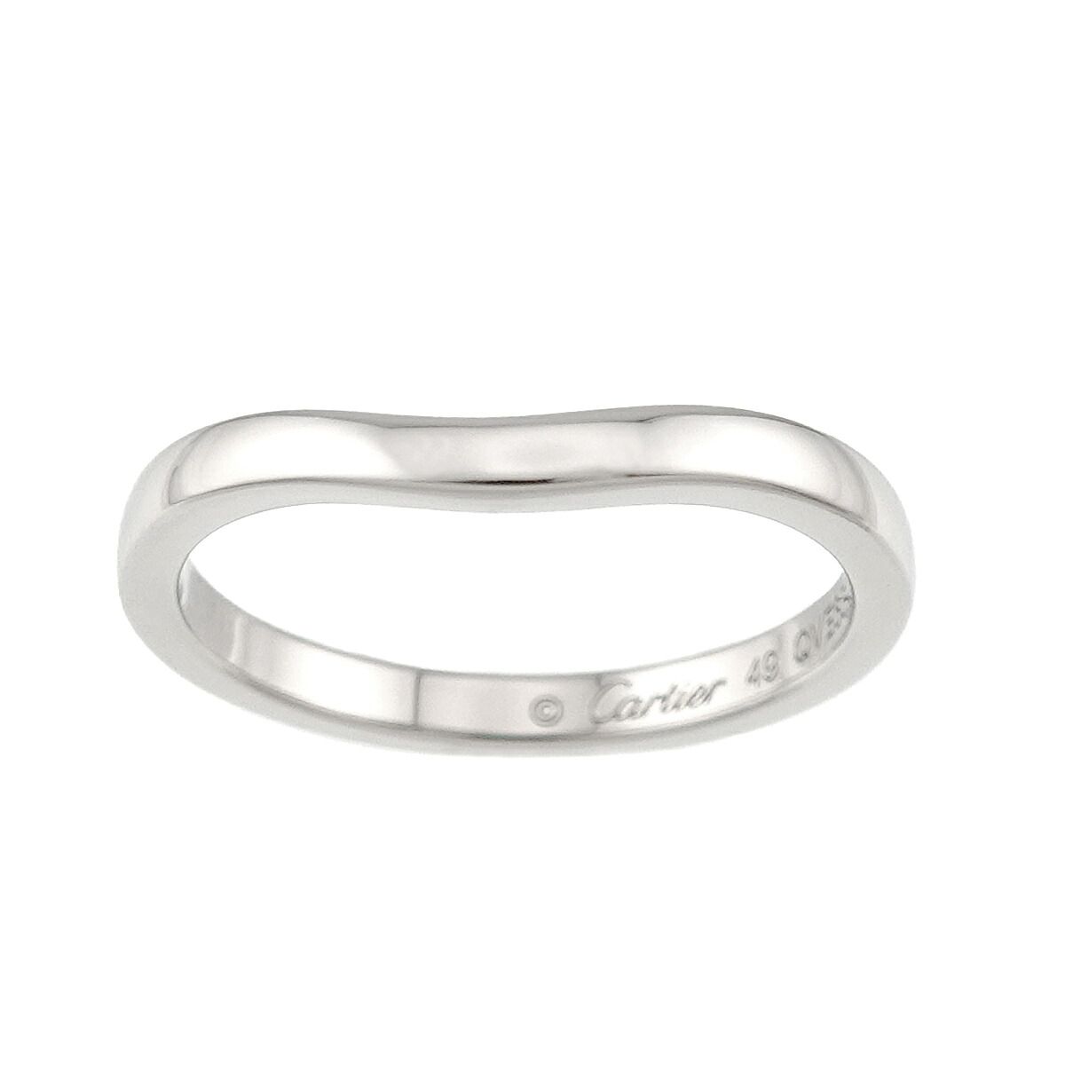 カルティエ Cartier バレリーナ カーブ #49 リング 幅2mm Pt プラチナ