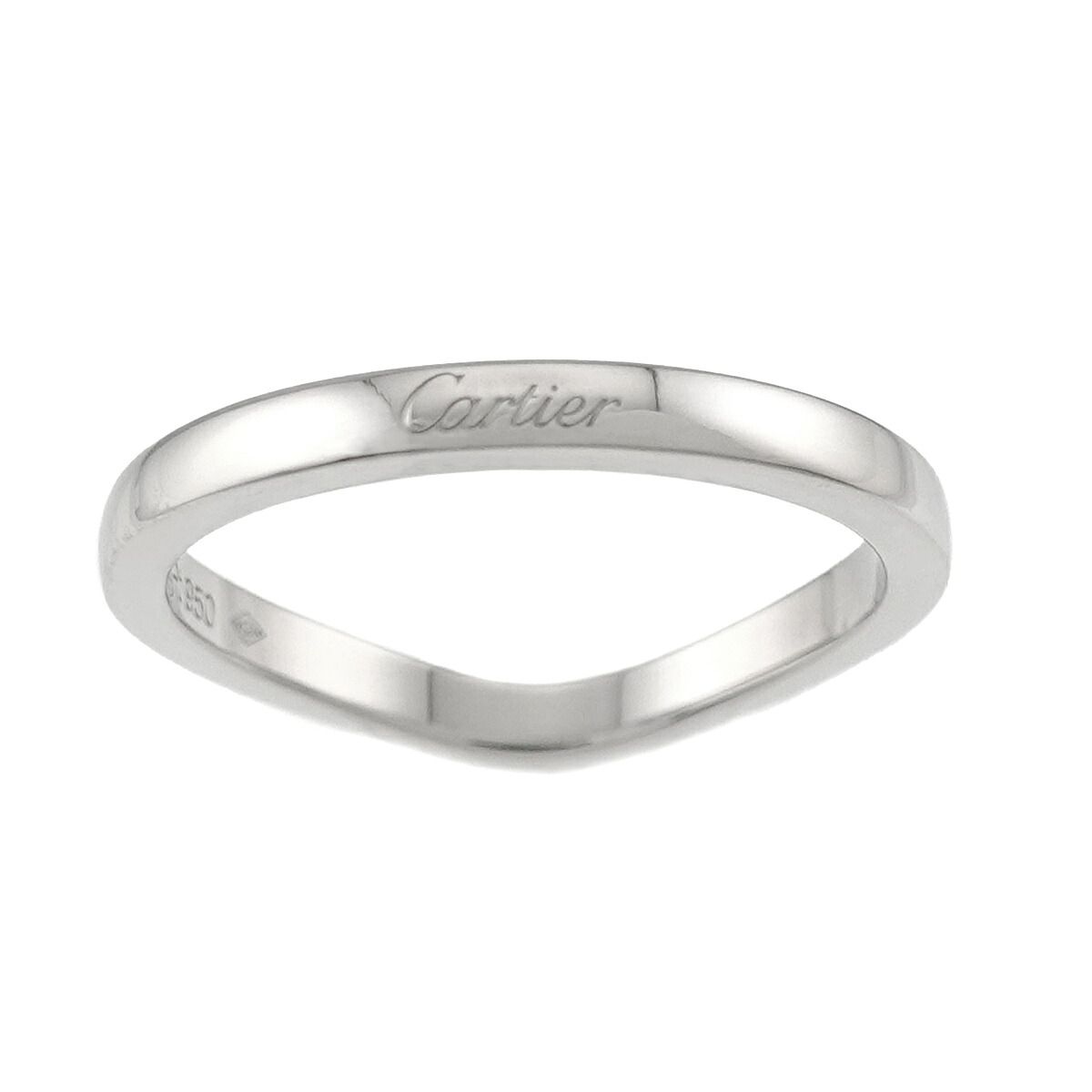 カルティエ Cartier バレリーナ カーブ #49 リング 幅2mm Pt プラチナ