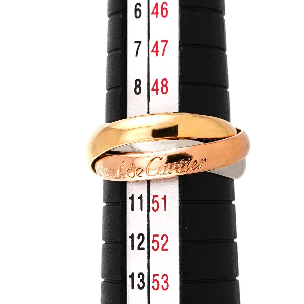 カルティエ Cartier トリニティ MM #49 リング K18 YG WG PG 3連