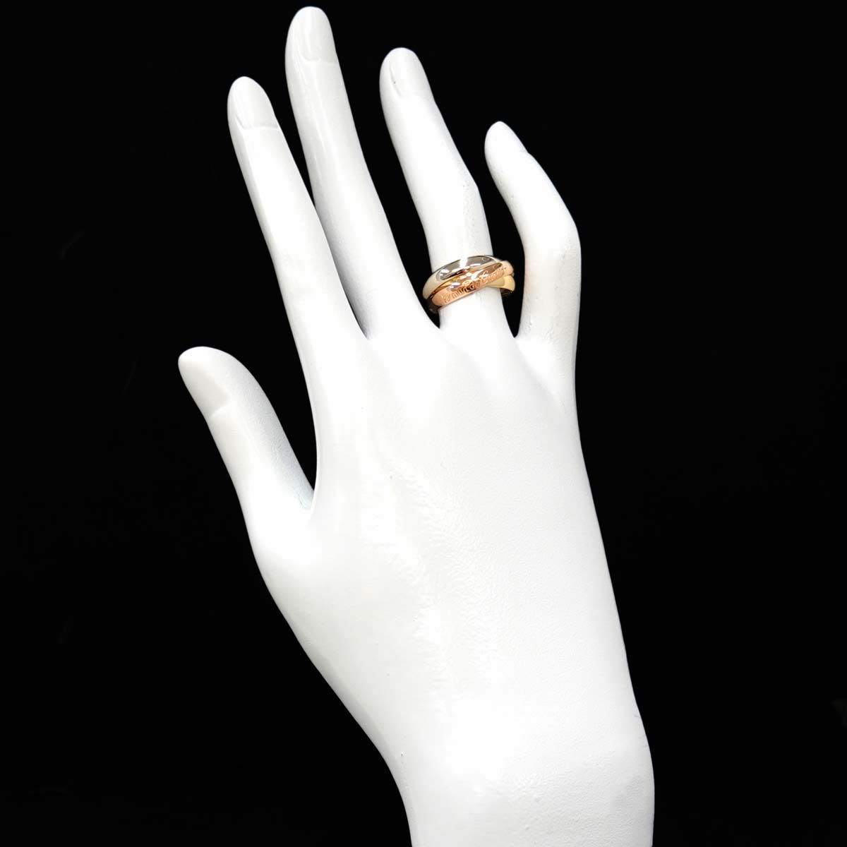 カルティエ Cartier トリニティ MM #49 リング K18 YG WG PG 3連