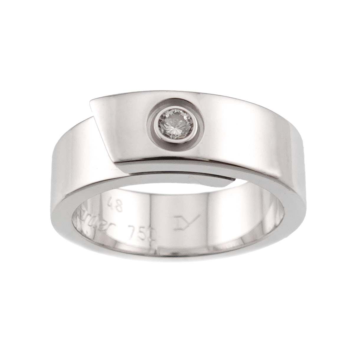 Cartier リング カルティエ Cartier アニバーサリー #48 リング ダイヤ 1P K18 WG