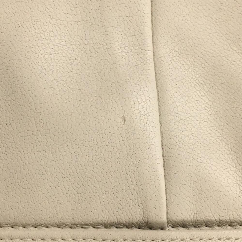 美品】SY32 スカート ライトベージュ フェイクレザー ジップロゴ