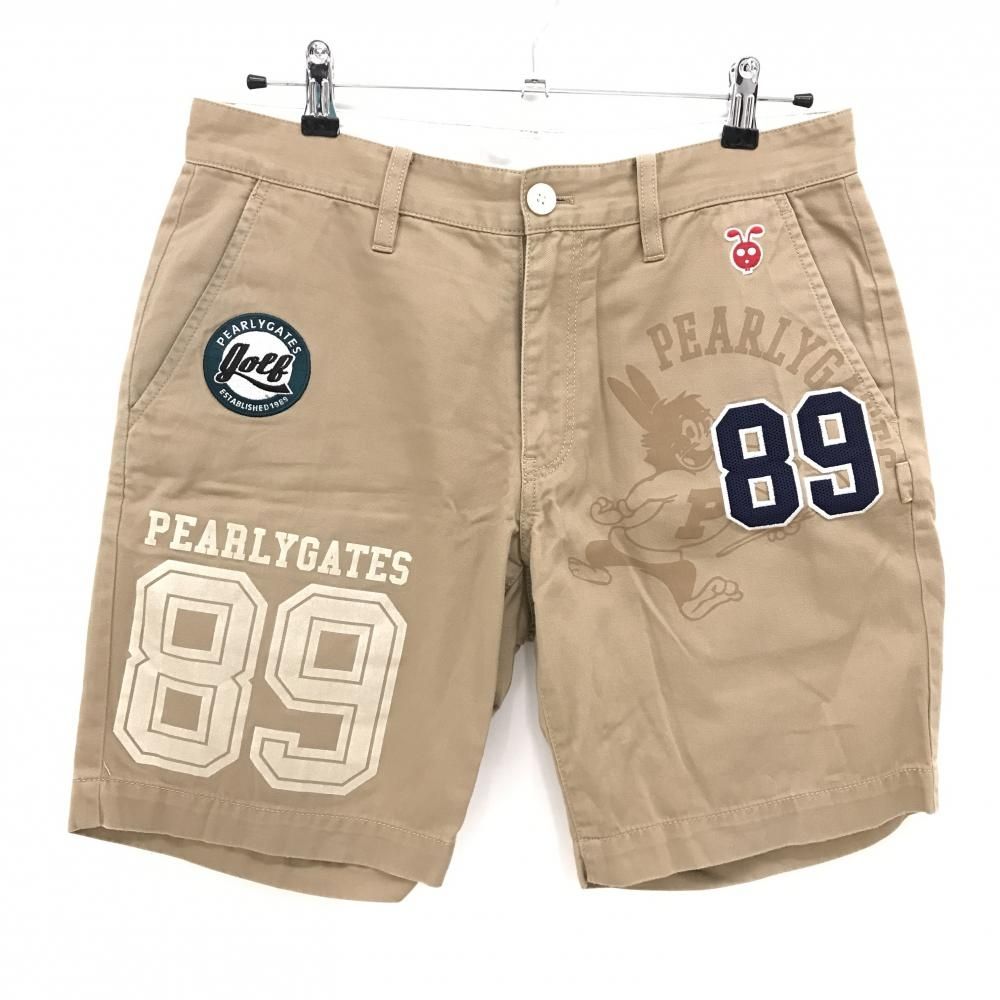 パーリーゲイツ ハーフパンツ ブラウン 複数ワッペン メンズ 4(M