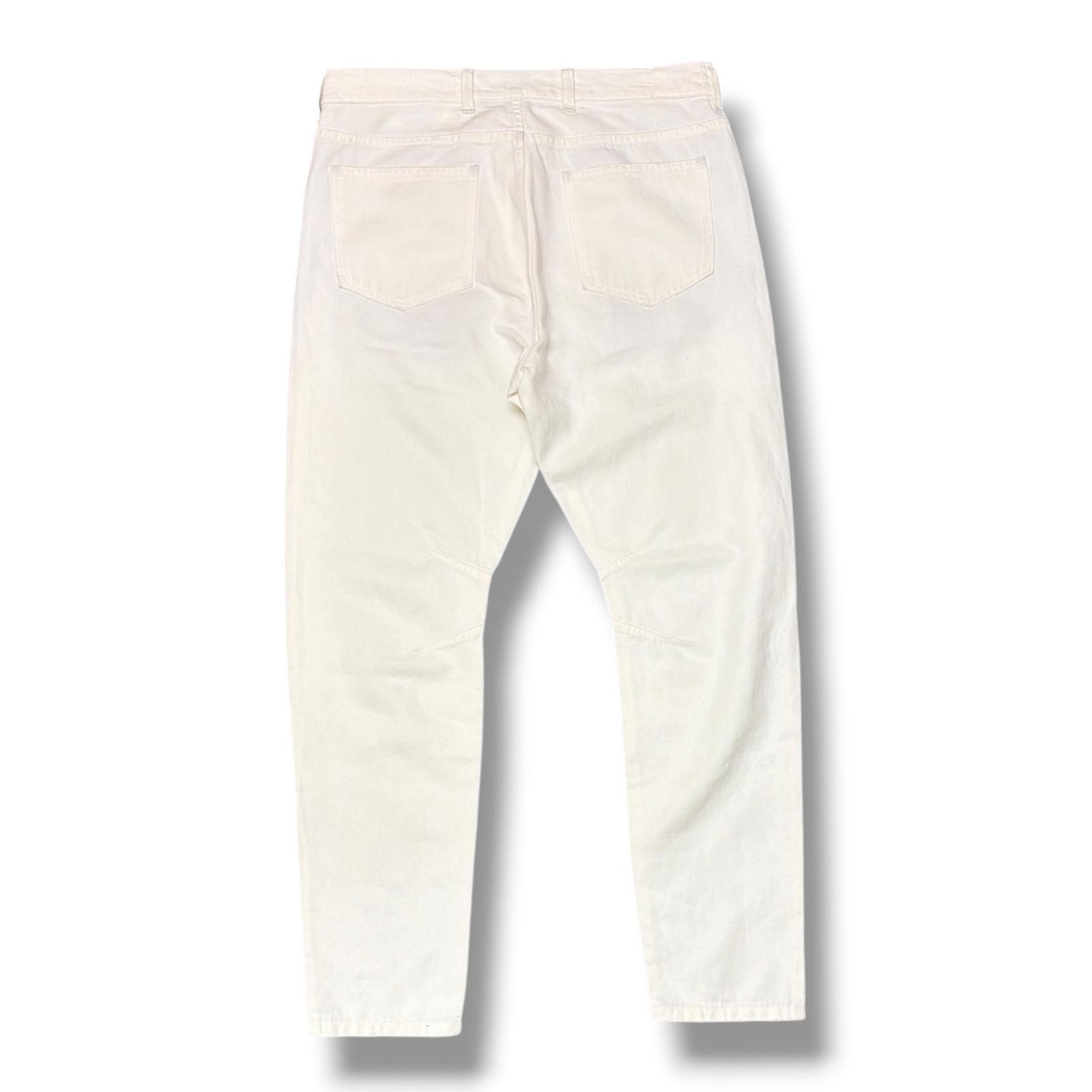【新品定価5.8万】eleventyイレブンティ コットンパンツ ホワイト31 eleventy Relaxed Fit Cotton Linen Denim 5-Pocket Trousers コットン