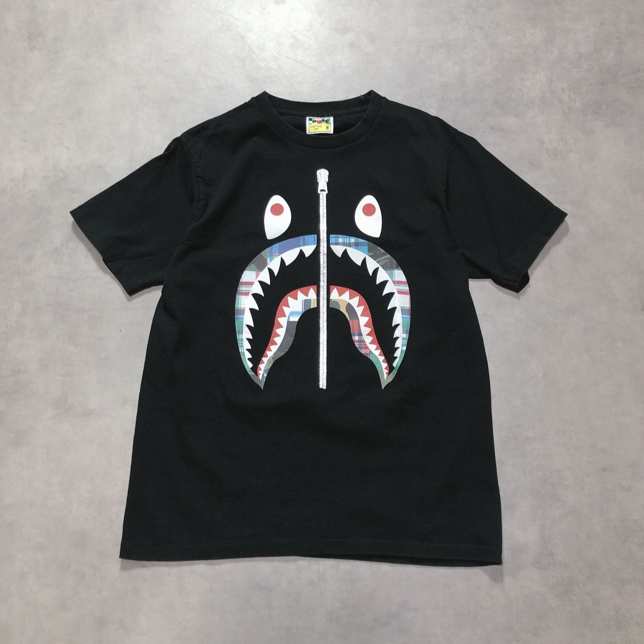 GQ6145◇A BATHING APE：シャーク Tシャツ◇M◇ブラック系 エイプ