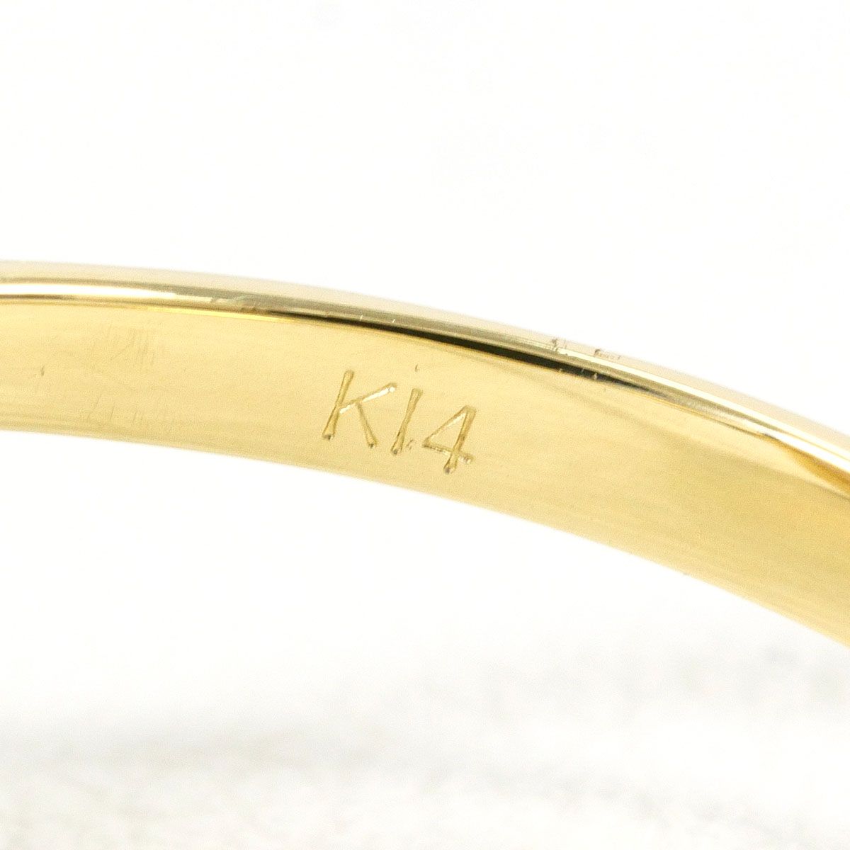 K14YG リング・指輪 12.5号 パール（真珠） ダイヤモンド 総重量約3.3g
